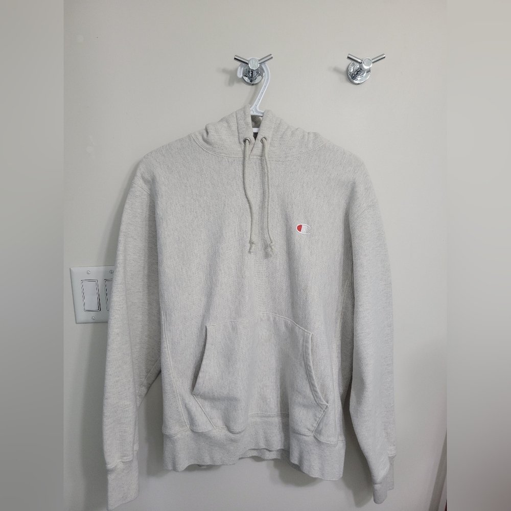 Champion Medium beige silver grey Reverse weave hoodie